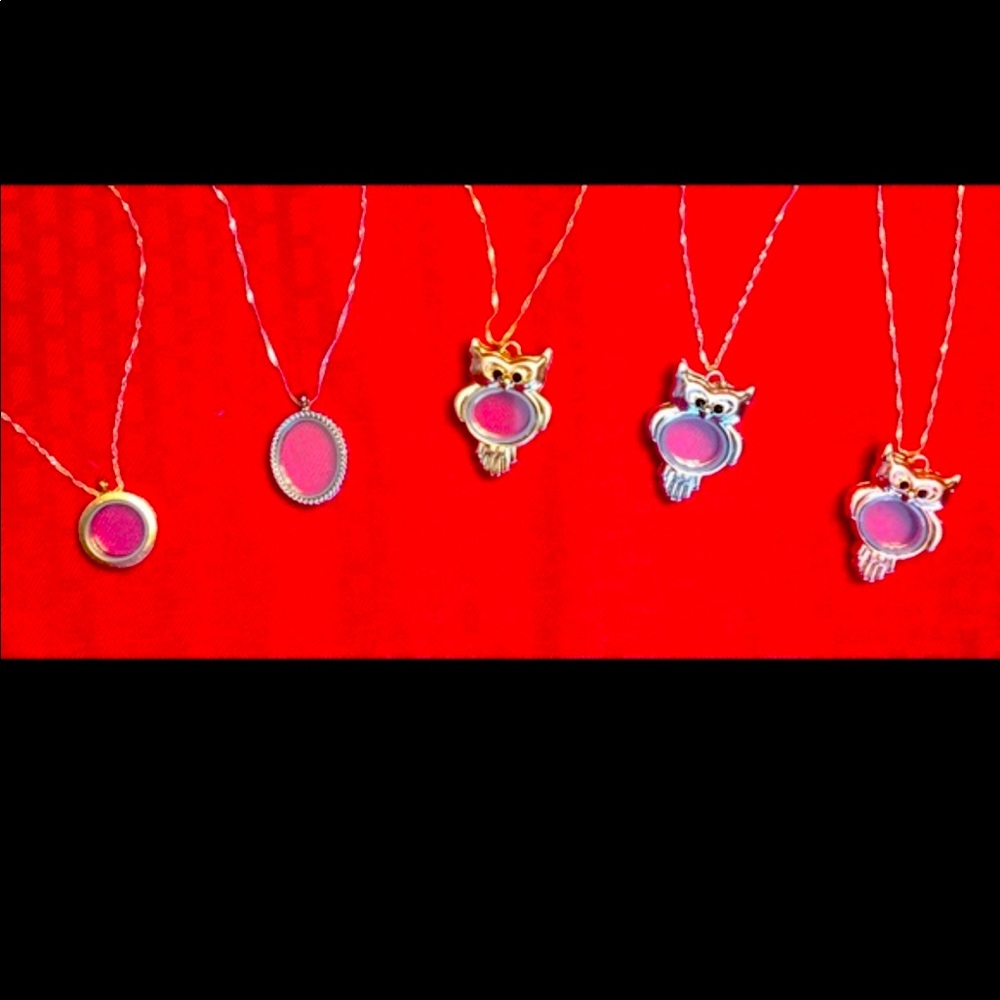 Locket, chain + 5 birthstone jewels.